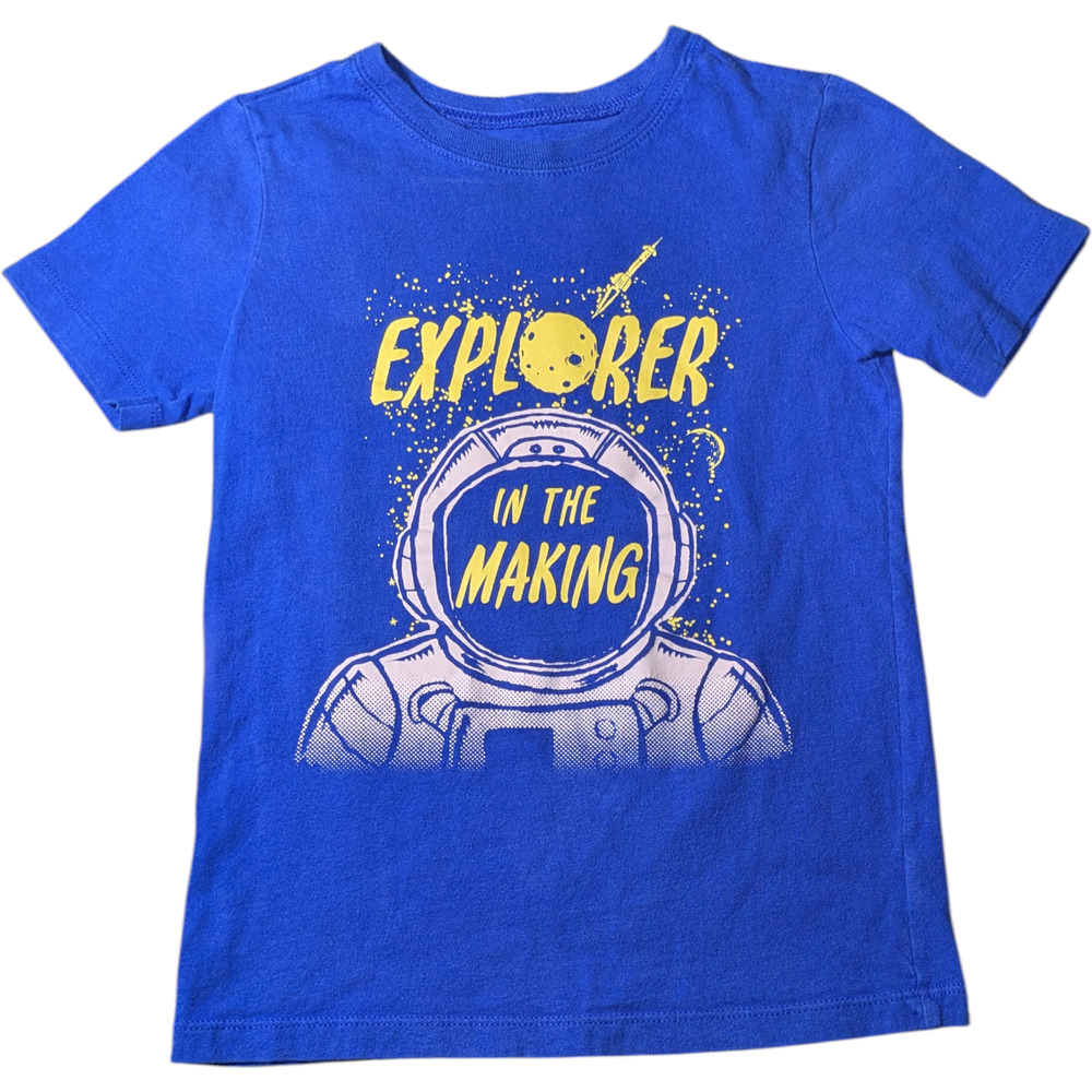 Carter's Kids  Astronaut Explorer Space Tee Shirt Blue Size 5-5A
